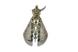 Pend119 22*30mm copper pendant pave zirconia gold plated