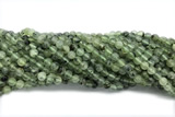 QUAR06 15 inches 6mm round green rutilated quartz gemstone beads