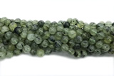 QUAR07 15 inches 8mm round green rutilated quartz gemstone beads