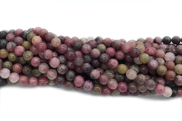 RHOD02 15 inches 8mm round fowlerite gemstone beads