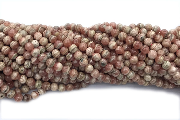 RHOD08 15 inches 7mm round rhodochrosite gemstone beads