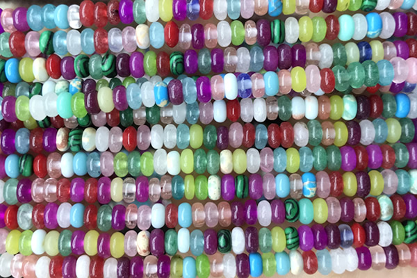 ROND198 15 inches 2*4mm rondelle mixed gemstone beads