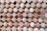 ROND211 15 inches 6*8mm faceted rondelle pink aventurine jade beads