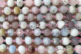 ROND214 15 inches 6*8mm faceted rondelle morganite beads