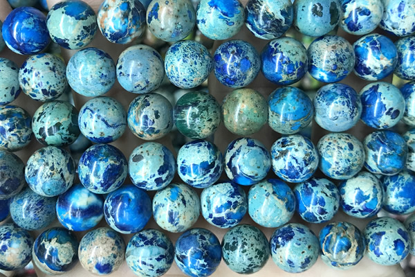 SEAS115 15 inches 10mm round dyed imperial jasper beads