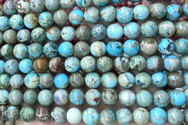 SEAS67 15 inches 8mm round dyed imperial jasper beads