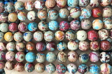 SEAS83 15 inches 8mm round dyed imperial jasper beads