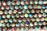 SEAS90 15 inches 8mm round dyed imperial jasper beads