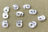 Shel07 8*10mm Natural White Shell Number Pendant