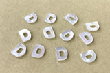 Shel18 8*10mm Natural White Shell Alphabet Letter Pendant