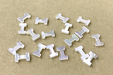 Shel23 6*10mm Natural White Shell Alphabet Letter Pendant