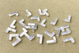 Shel26 6*10mm Natural White Shell Alphabet Letter Pendant