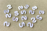 Shel33 8*10mm Natural White Shell Alphabet Letter Pendant