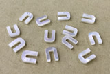 Shel35 8*10mm Natural White Shell Alphabet Letter Pendant