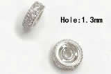 Silv100 2.3*6mm Cubic Zirconia Micro Pave 925 Sterling Silver Rhodium Plated