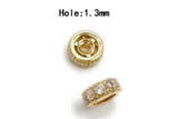 Silv102 2.3*6mm Cubic Zirconia Micro Pave 925 Sterling Silver Gold Plated