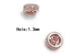 Silv103 2.3*6mm Cubic Zirconia Micro Pave 925 Sterling Silver Rose Gold Plated