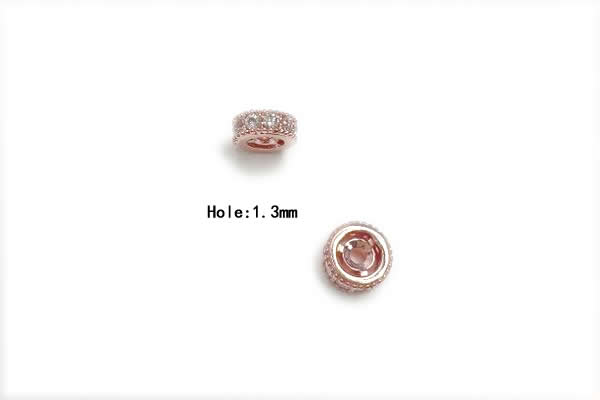 Silv103 2.3*6mm Cubic Zirconia Micro Pave 925 Sterling Silver Rose Gold Plated