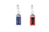 Silv144 6.5*22.4mm 925 Sterling Silver Pendant Enamel Plated