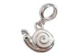 Silv160 10.8*16.5mm 925 Sterling Silver Snail Pendant Enamel Plated