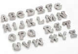 Silv61 3*9mm – 9*10mm 925 sterling silver letter clasp pave zirconia