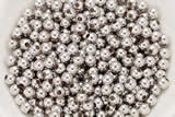 Silv22 2mm, 2.5mm, 3mm, 4mm 925 Sterling Silver Beads Rhodium Plated