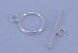 SSC01 5pcs 8mm donut 925 sterling silver toggle clasps