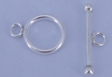 SSC03 5pcs 10mm donut 925 sterling silver toggle clasps