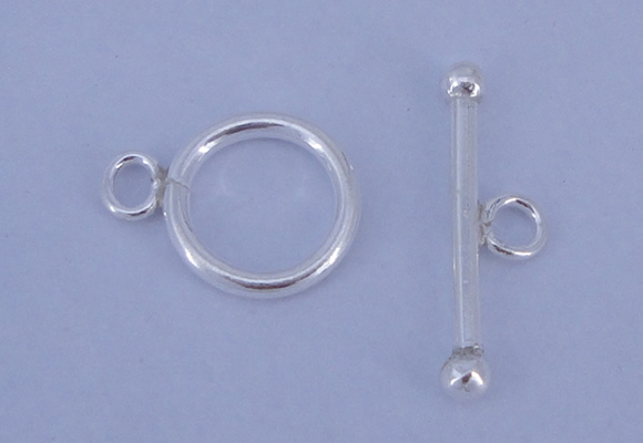 SSC03 5pcs 10mm donut 925 sterling silver toggle clasps