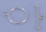 SSC04 5pcs 14mm donut 925 sterling silver toggle clasps