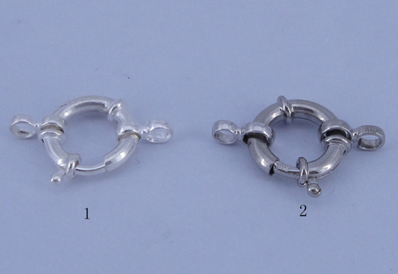 SSC203 5pcs 13.5mm 925 sterling silver spring rings clasps