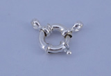 SSC204 5pcs 15mm 925 sterling silver spring rings clasps