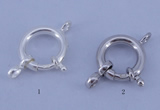 SSC208 5pcs 13.5mm 925 sterling silver spring rings clasps