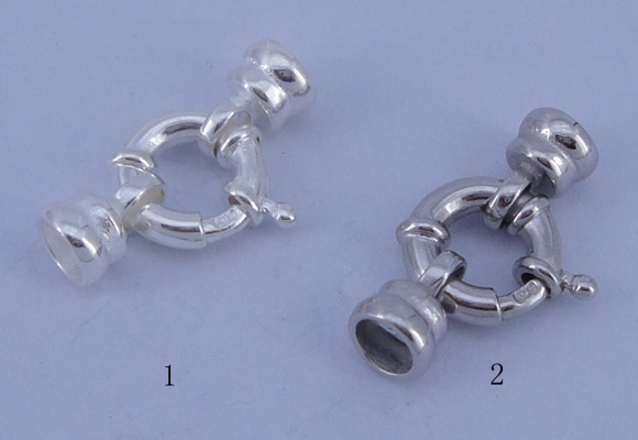 SSC213 5pcs 12mm sterling silver spring rings clasps