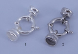 SSC214 5pcs 13.5mm sterling silver spring rings clasps