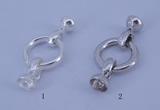 SSC216 5pcs 18mm sterling silver spring rings clasps