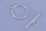 SSC25 5pcs 12mm donut 925 sterling silver toggle clasps