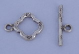 SSC32 5pcs 11*15mm diamond 925 sterling silver toggle clasps