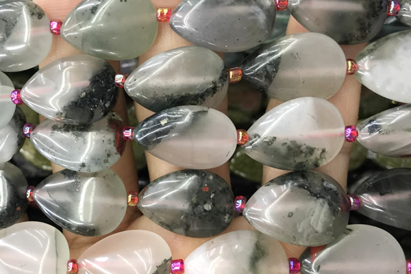 TEAR12 15 inches 13*18mm flat teardrop blood jasper gemstone beads