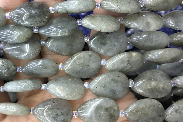 TEAR15 15 inches 13*18mm flat teardrop labradorite gemstone beads