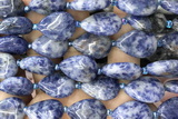 TEAR22 15 inches 13*18mm flat teardrop blue spot stone beads