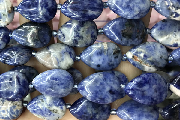 TEAR23 15 inches 13*18mm flat teardrop sodalite gemstone beads