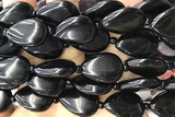 TEAR38 15 inches 13*18mm flat teardrop onyx gemstone beads