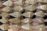 TEAR43 15 inches 10*20mm - 13*23mm faceted freeform teardrop jade beads