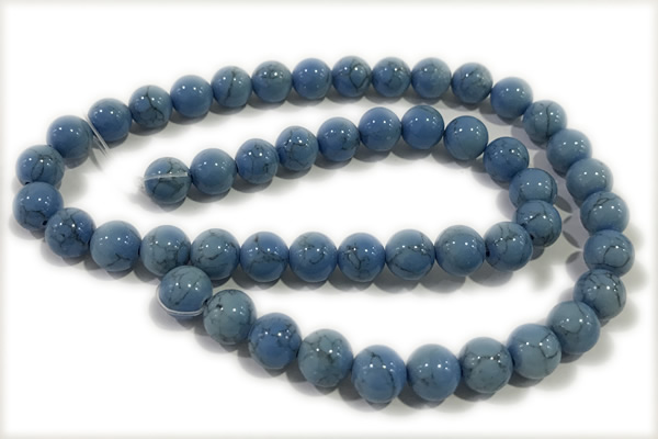 TURQ119 15 inches 10mm round synthetic turquoise beads