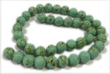 TURQ171 15 inches 4mm round synthetic turquoise beads