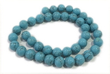 TURQ186 15 inches 4mm round synthetic turquoise beads